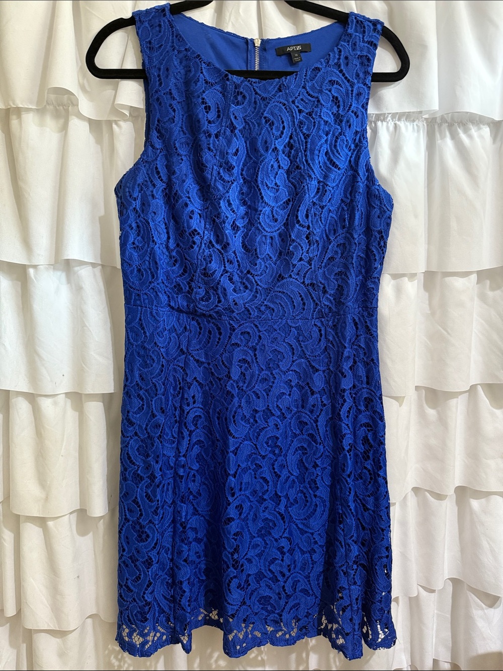 Apt. 9 Cobalt Blue Sleeveless Lace Fit-and-Flare Dress